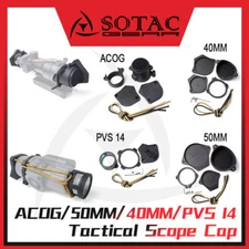 Tactical Scope Lens Cover Protector Cap 3D Print For ACOG PVS14 50/40mm SOTAC