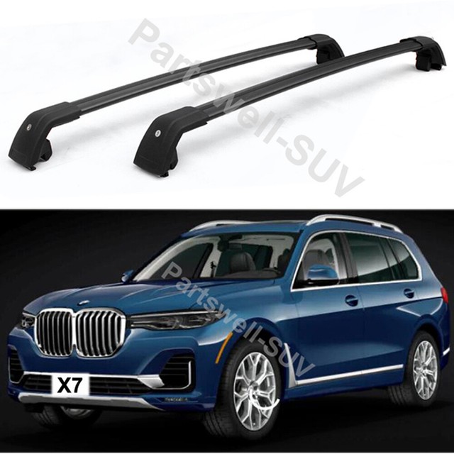 2Pcs Lockable roof crossbar cross bar rail Luggage Rack fit for BMW X7