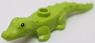 Lego Lime Alligator Crocodile Baby Hatchling with Black Eyes Pattern