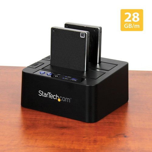 Star Tech Standalone Duplicator Cloner Dock for 2.5"/3.5" SATA SSD/HDD Drives - Picture 5 of 6