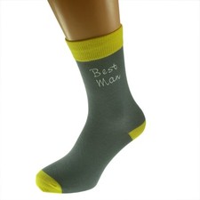 Slate Grey  Sunshine Yellow Mens Funky Wedding Socks UK 5-12 X6TCW004