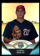 SAMMY SOLIS MINT NATIONALS ROOKIE REFRACTOR RC SP 2011 BOWMAN PLATINUM PROSPECTS