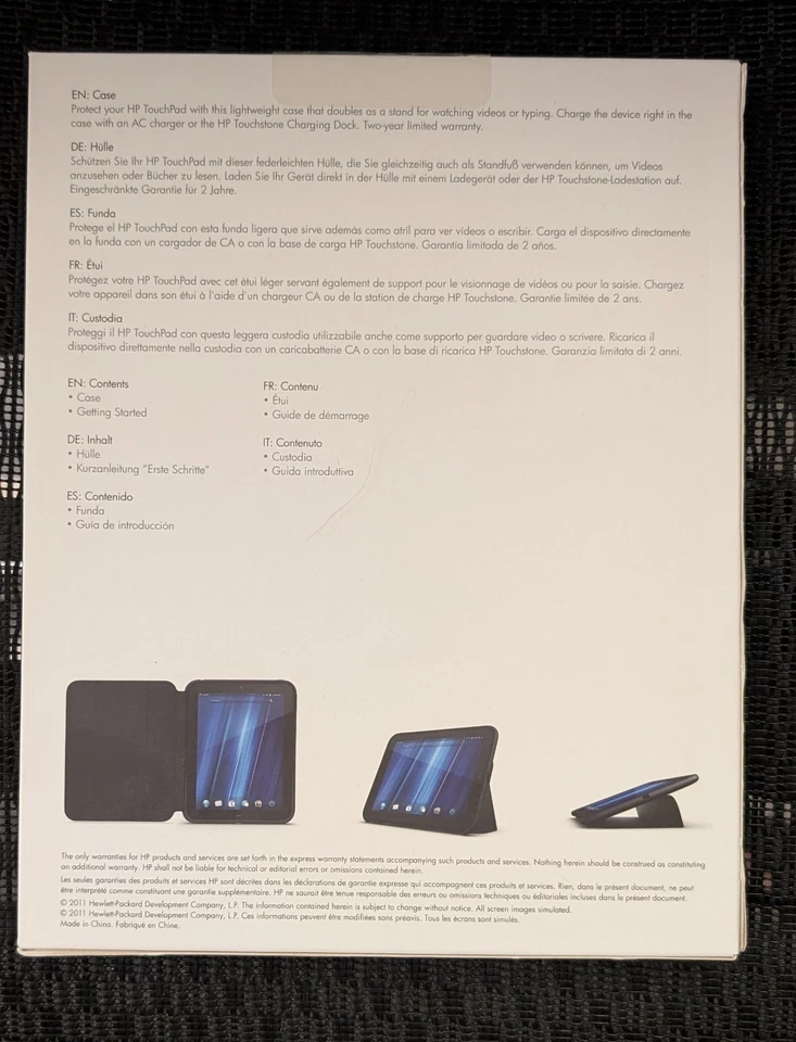 Sealed Original HP TouchPad Tablet Case FB343AA#AC3 for HP TouchPad - Image 2 of 3