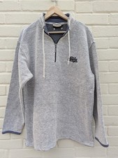 Weird Fish Macaroni Fleece 1/4 Zip Top Men's Large Grey Long Sleeve Pullover