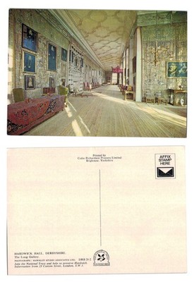 Postcard - The Long Gallery, Hardwick Hall, Derbyshire UNPOSTED