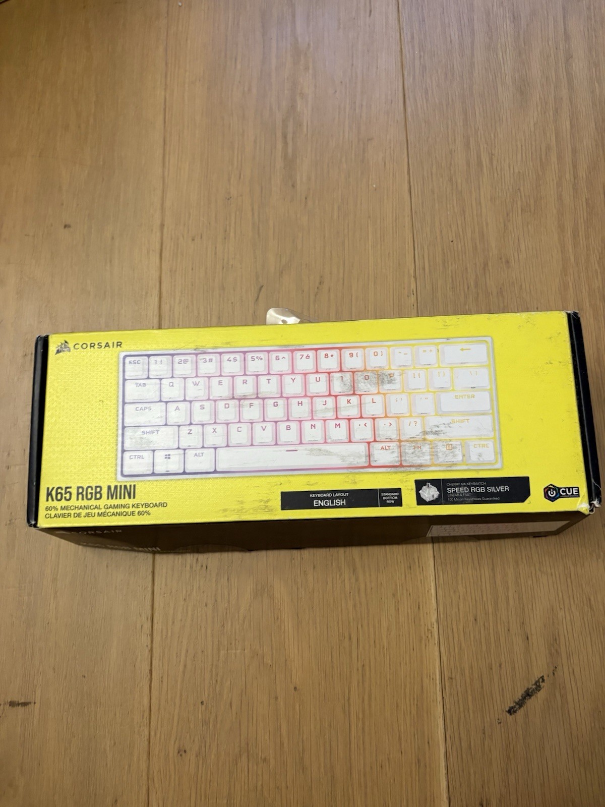 Corsair K65 RGB MINI 60% Compact Mechanical Gaming Keyboard White USB-C