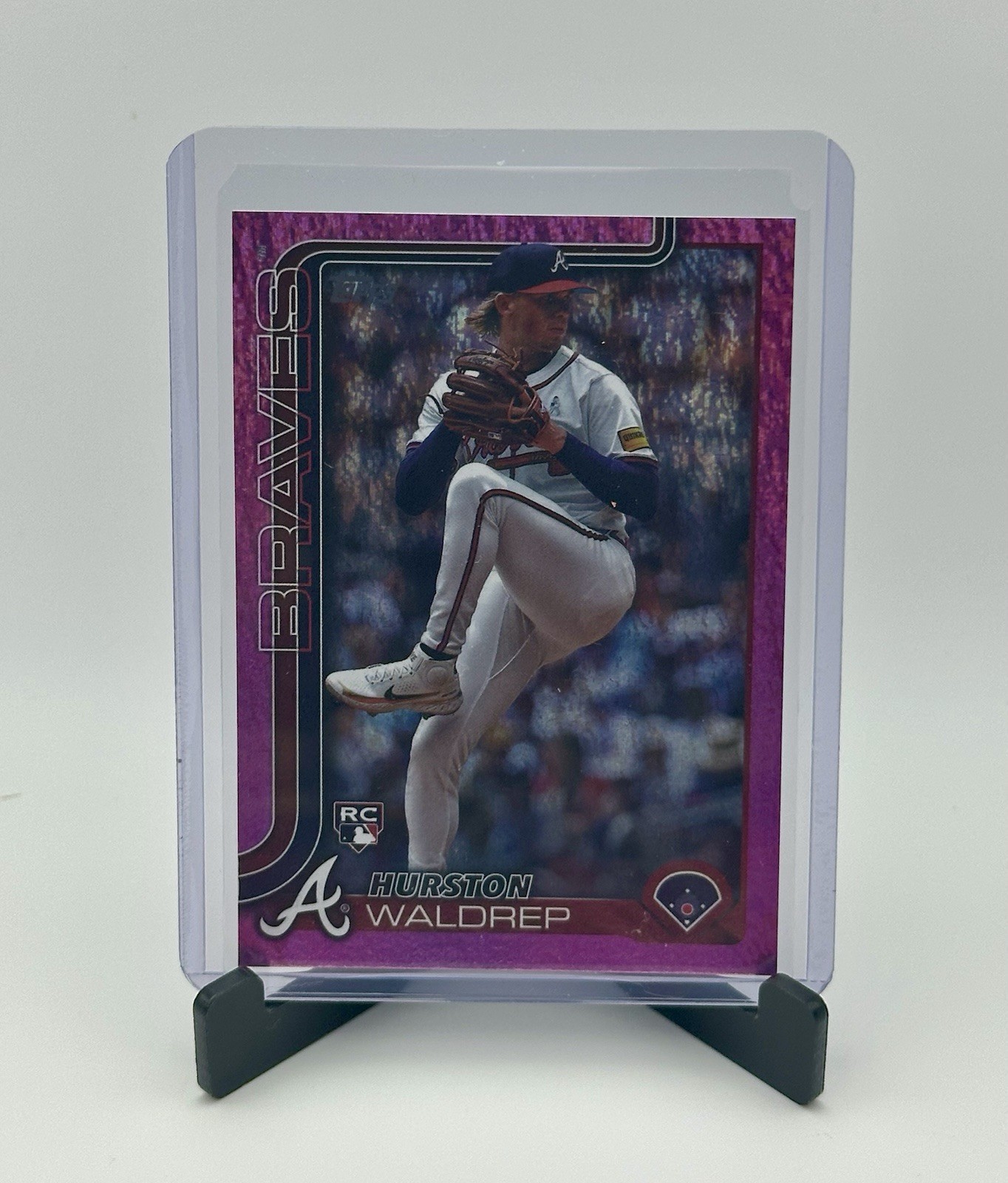 2025 Topps Series 1 - Hurston Waldrep #253 Pink Holo Foil (RC)