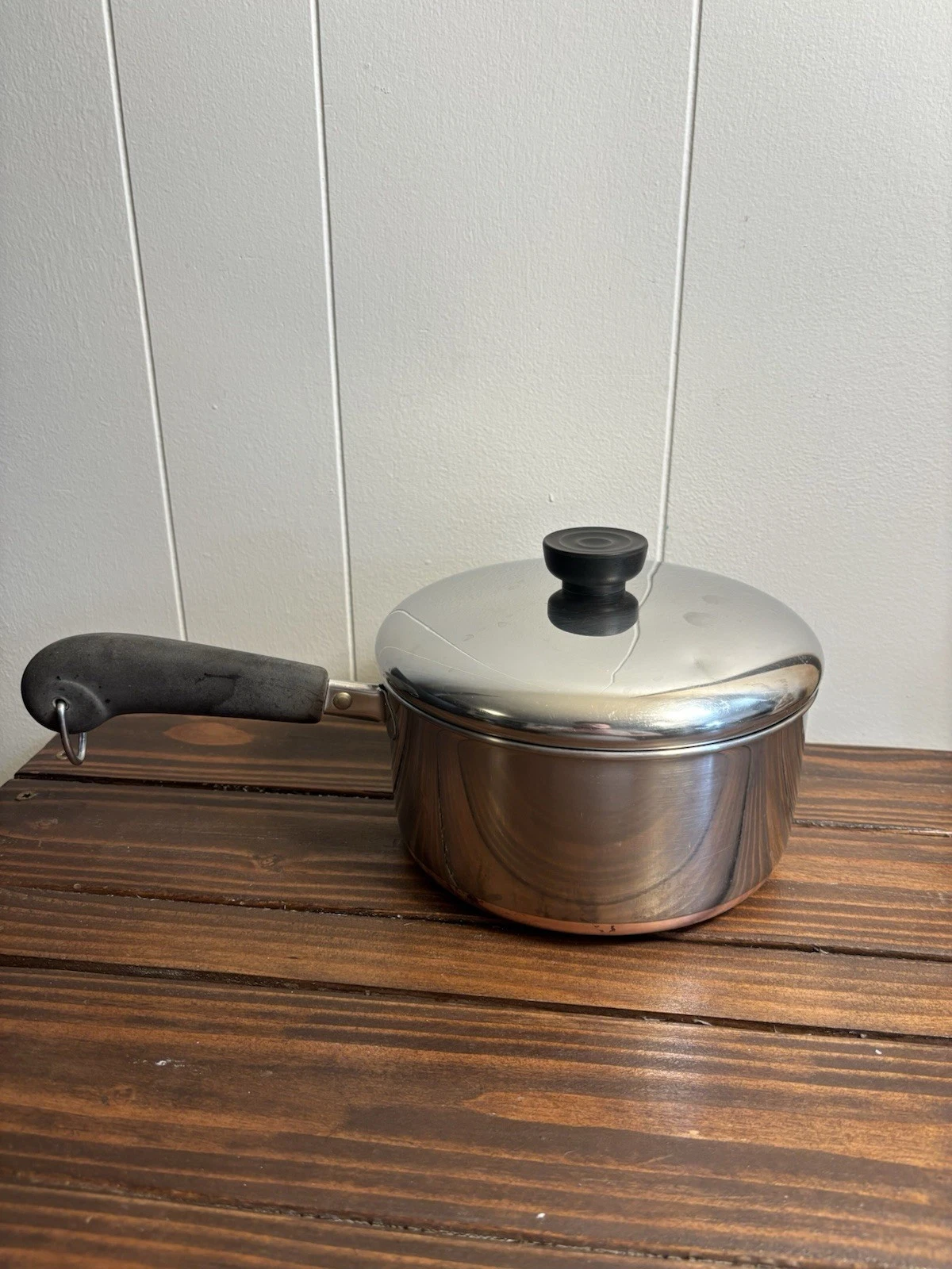 VTG Revere Ware Copper Bottom Sauce Pot W/ Lid 2 Quart?