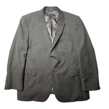 Pronto Uomo Blazer Mens 48 Regular Gray Platinum 100 Wool Suit Jacket 2 Button