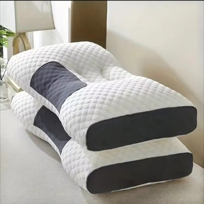 2PC Cervical Neck Pillow Set Ergonomic Orthopedic Contour Memory Foam Support Si
