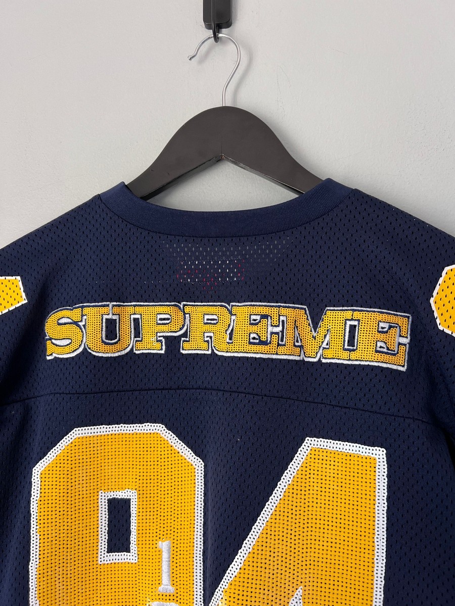 Supreme Sequin Football Jersey - Size Large - Navy | eBay