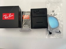 Ray-Ban Folding Wayfarer Sunglasses Sand Black Frame Dark Blue Mirror Len RB4105