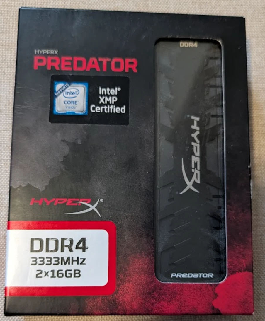 DDR4 SDRAM HyperX 16 GB Capacity per Module Memory (RAM) for sale