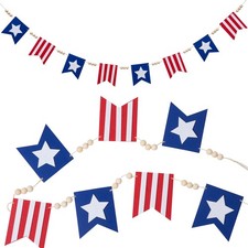 4th Fourth of July Decorations, 5.1FT Patriotic Garland for 5FT, Color-1