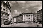 Gießen, Marktplatz, Bäckerei Moosmann, Hotel Rheingold, Ansichtskarte 1959 