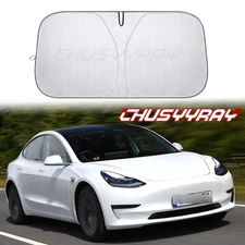 For Tesla Model Y/3 Windshield Sun Shade Front Window Cover Car Visor Foldable