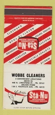 Matchbook Cover - Sta Nu Cleaners Wobbe 30 Strike
