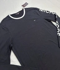 Essentials Style Michael Kors Y2K Logo Sweatshirt Sz M Grunge Sleeve Graphic NEW