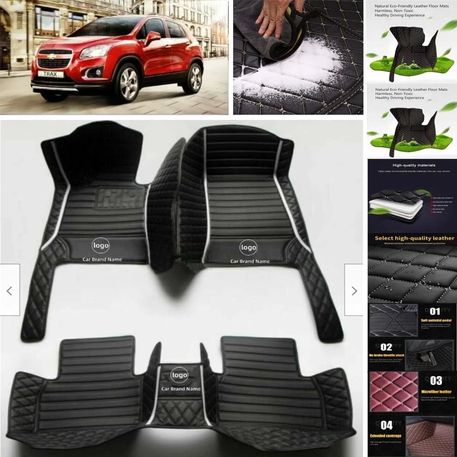 For Chevrolet Trax Car Floor Mats Luxury Waterproof Pads Liner Auto Rug Foto 2 de 4