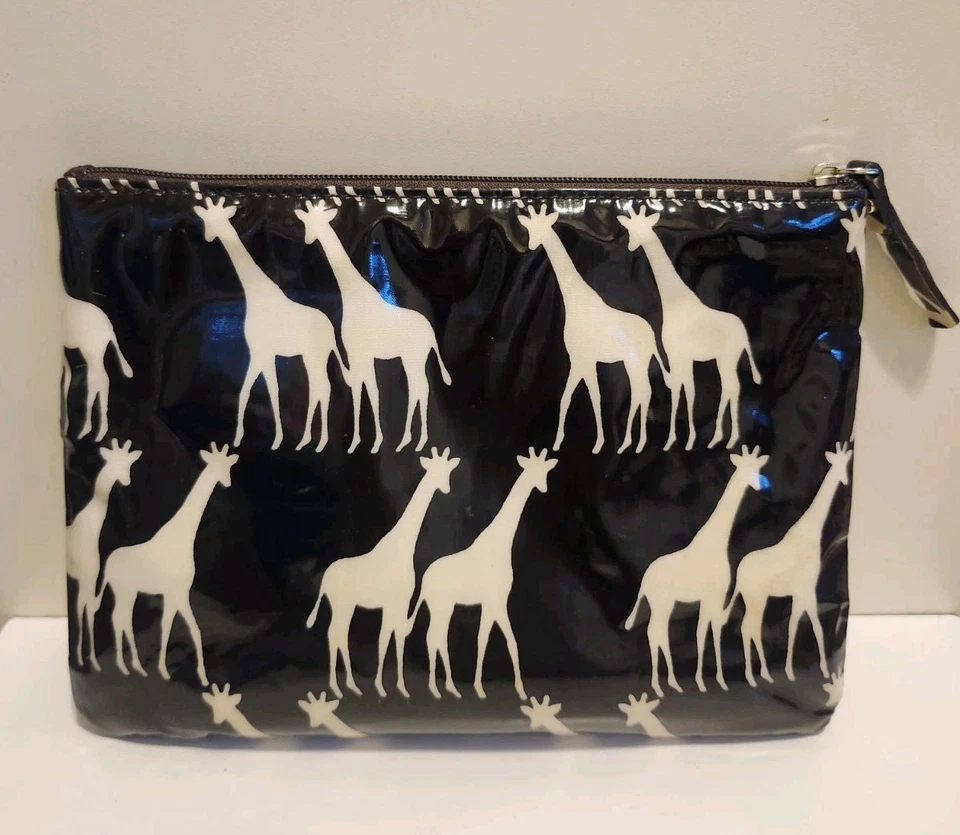 Kate Spade NY "Giraffe" Clear Plastic Over Canvas Cosmetics Zipped Case Ret.$ 89 - Image 2 of 4