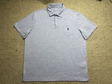 Polo Ralph Lauren Polo Shirt Mens XL Blue Performance Pocket Classic Fit Golf