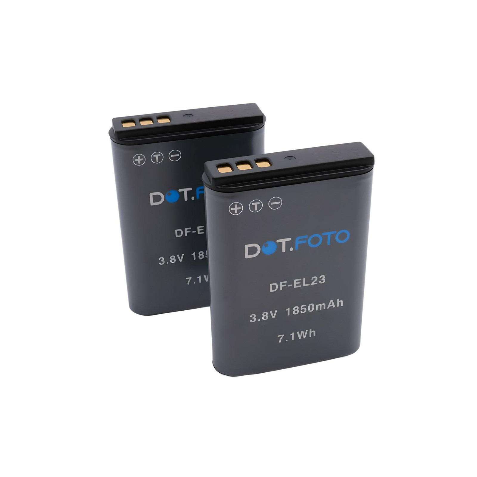 2 x Battery for Nikon EN-EL23 - 1850mAh | Coolpix P600, P610, P900, S810c