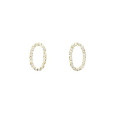Authentic K18YG Diamond Earrings 0.20CT  #270-004-141-5457