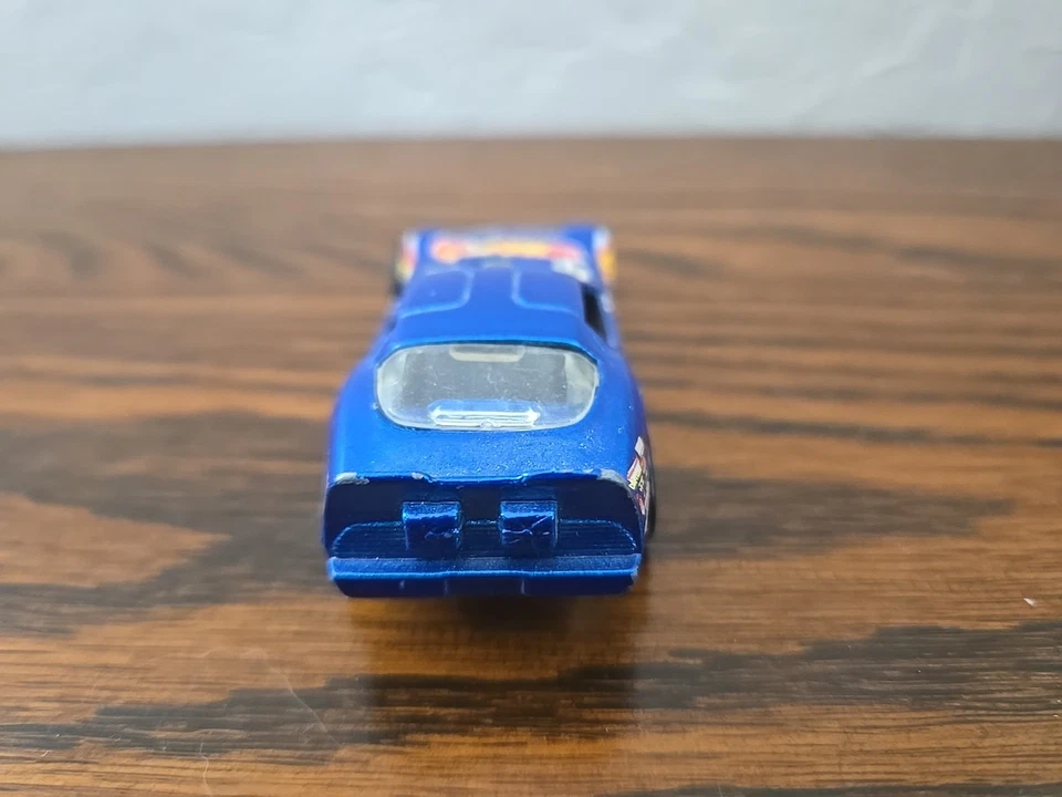 De colección 1977 Hot Wheels Pontiac Firebird Divertido Coche Azul Chevy Logo Diecast Foto 3 de 4