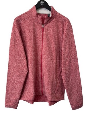 Alpine Full Zip Jacket Mens Large Heather Red Polyester Blend Outdoor Active NEW