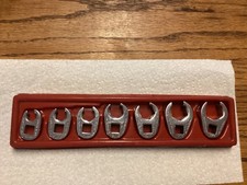 Snap-on Crowfoot Crowsfoot Open End Wrench 38 Drive 7 Piece Set Sae 38-34