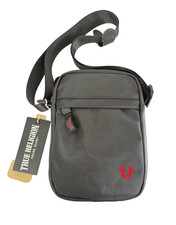 True Religion Men’s Black Crossbody Bag Small Shoulder Sling Travel NWT