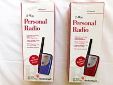 Radio Shack Family 2-Way Personal Radios 21-1856 Blue , 21-1858 Red Lot Of 2
