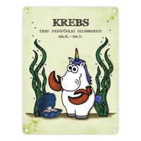 Honeycorns Metallschild Mit Sternzeichen Krebs Motiv Schild Blechschild