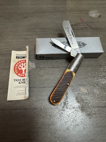 Boker Tree Brand Baumwerk-Solingen Germany-Alemania One Armed Razor Barlow Knife