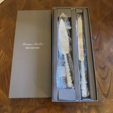 New Waterford Monique Lhuillier Sunday Rose Cake Knife and Server (T) Read