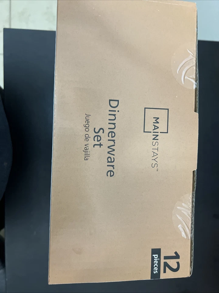 Juego de vajilla Mainstays de 12 piezas servicio para 4 lavavajillas y microondas sin BPA Foto 2 de 4