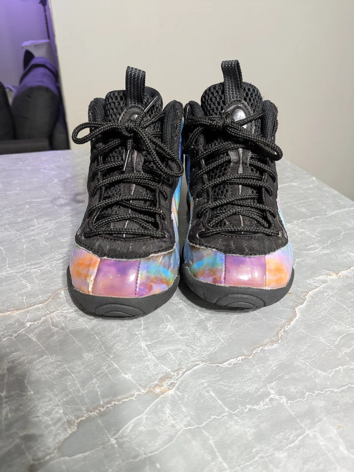 Nike Little Posite 1 XX Big Bang Galaxy Foamposite Niños Talla 11C Excelente Estado Foto 4 de 4