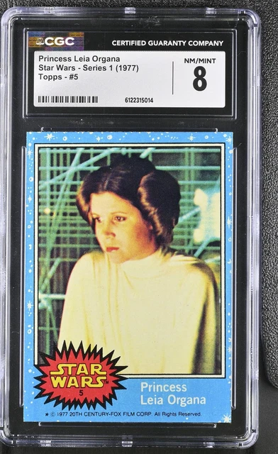 1977 Topps #5 Princess Leia Organa CGC 8