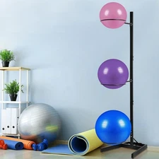 NTUD Stability Ball Rack, Vertical Storage For Home And Commercial Gym, Black