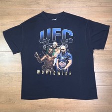 UFC Worldwide Graphic T Shirt Black XL Mixed Martial Arts Fighters Shirt