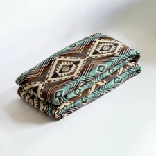 ECUATORIAL | ALPACA WOOL BLANKET THROW DOUBLE DENSITY KING 80 x 91 DIAMOND BROWN