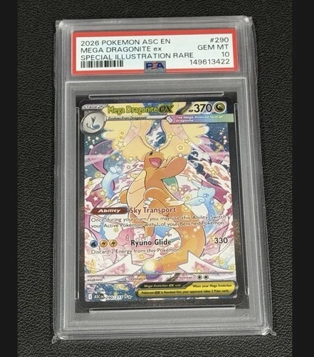 2026 POKEMON ASC EN-ASCENDED HEROES #290 MEGA DRAGONITE EX PSA 10