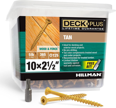 #ad Deck plus 2 1 2 Inch Epoxy Coated Exterior Wood and Fence Screws #10 X 2 1 2quot; To $100.68