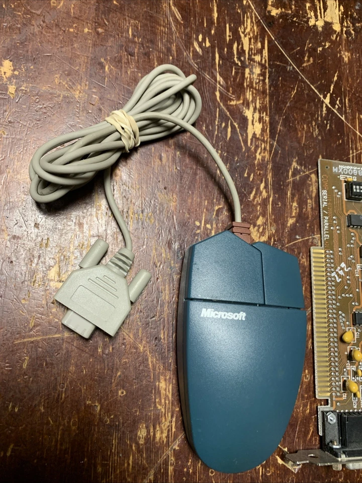 Vintage IBM 8-Bit ISA Serial Parallel Adapter Card & Microsoft Home Mouse Serial - Image 2 of 4