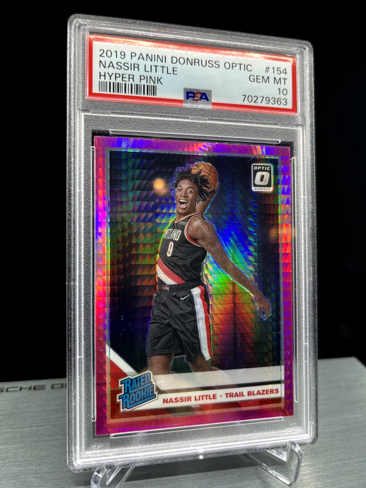 2019 NASSIR LITTLE ROOKIE - Panini Donruss Optic - Hyper Pink RC - PSA 10 #154 - Image 3 of 4