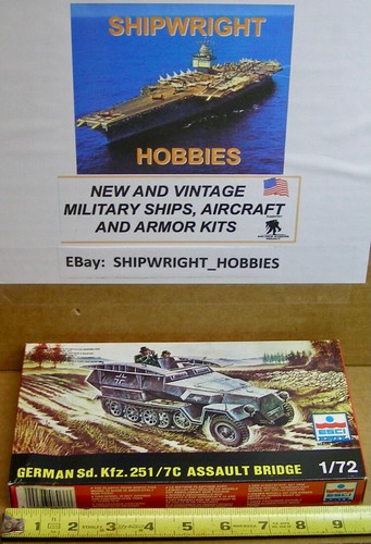 MIB ESCI 1/72 tedesco WW2 SdKfz 251 PONTE D'ASSALTO - Foto 1 di 13