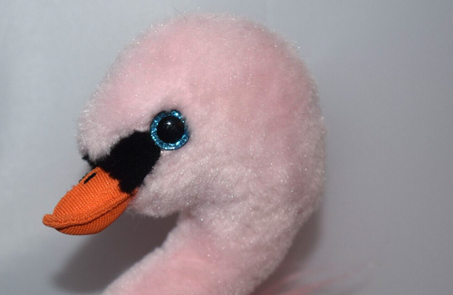 Peluche TY Beanie Baby ODETTE el Cisne Rosa - Imagen 2 de 8