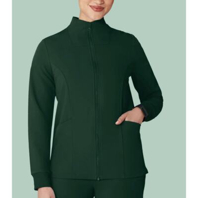 Mandala Women's Modern Scrub Jacket Midnight Green- Size XS