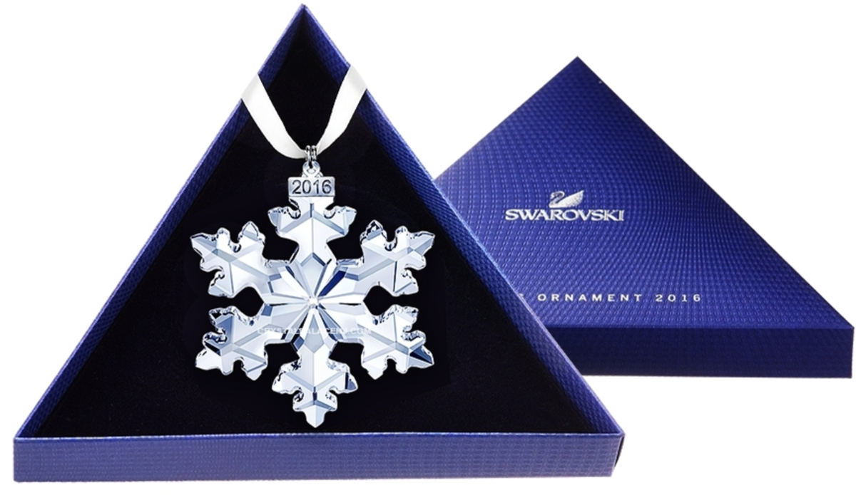 2016 Swarovski~Snowflake STAR Annual Christmas ORNAMENT~Holiday