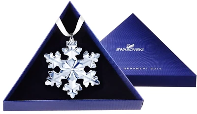 2016 Swarovski~Snowflake STAR Annual Christmas ORNAMENT~Holiday~NEW~Box~ SEALED!